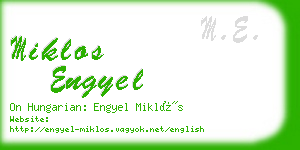 miklos engyel business card